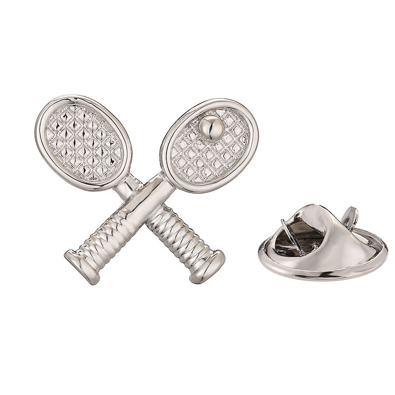 Badminton Icon - Copper material tennis racket brooch fashionable