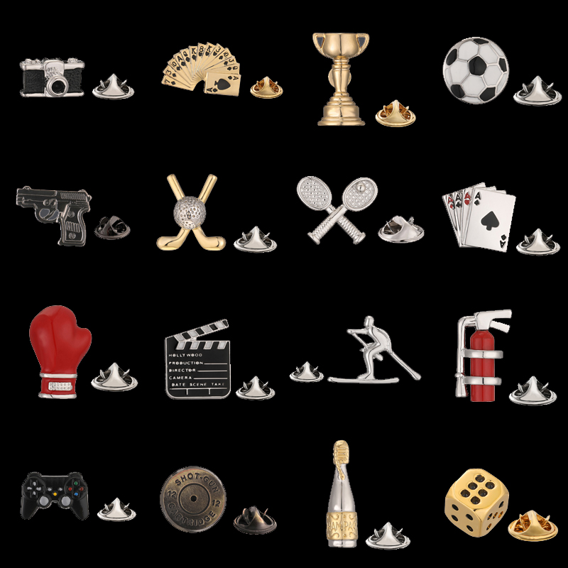 Badminton Icon - Men's brooch sports poker dice badminton