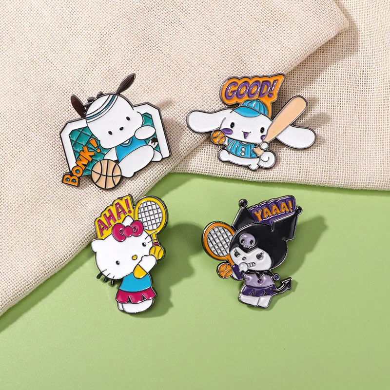 Badminton Icon - Cartoon Sanrio Metal Badge Student Commemorative