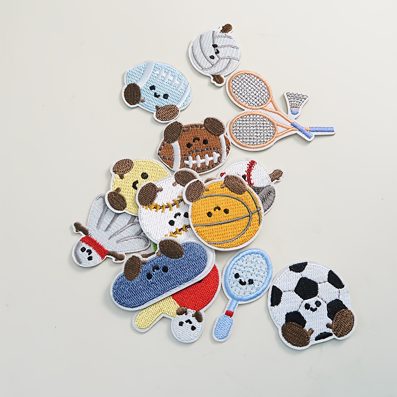14pcs Sports Embroidered Patch - Badminton Icon 评论和价格